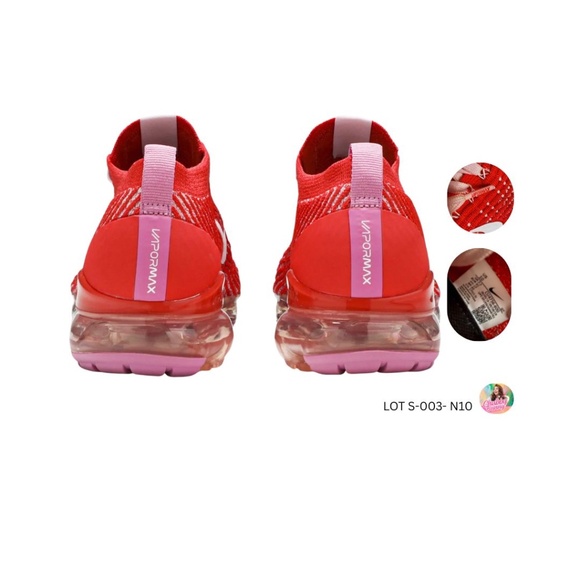 Rare Nike Air VaporMax Flyknit 3 Track Red / Magic Flamingo Women’s 10 CU4756-60 - Picture 2 of 5